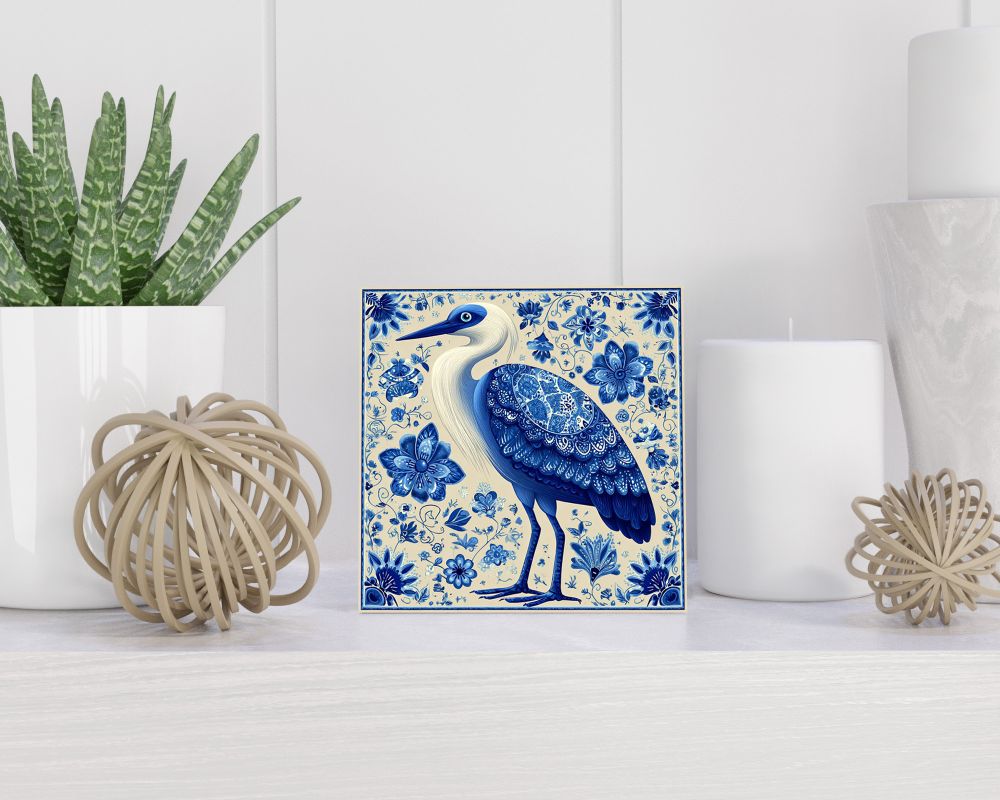Tegel 15X15 Cm Met Delfts Blauw Cadeau Decoratie | Tegeltjes Met Tekst | Tegeltjes Met Spreuken | Collega | Oma | Opa | Pensioen | Mama | Papa | Vriend Tegel 15x15 cm Delfts blauw