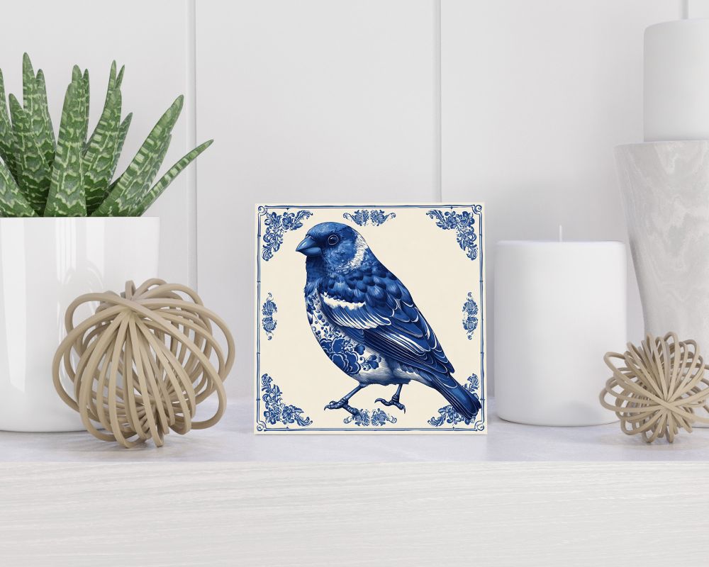 Tegel 15X15 Cm Met Delfts Blauw Cadeau Decoratie | Tegeltjes Met Tekst | Tegeltjes Met Spreuken | Collega | Oma | Opa | Pensioen | Mama | Papa | Vriend Tegel 15x15 cm Delfts blauw