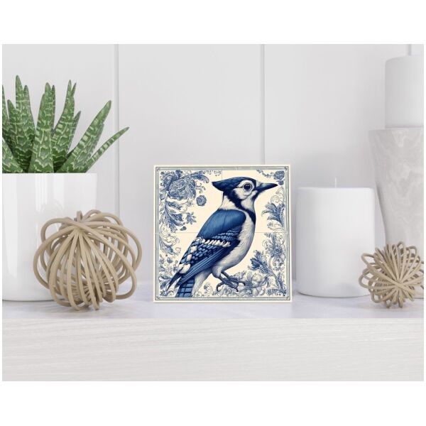 Tegel 15X15 Cm Met Delfts Blauw Cadeau Decoratie | Tegeltjes Met Tekst | Tegeltjes Met Spreuken | Collega | Oma | Opa | Pensioen | Mama | Papa | Vriend Tegel 15x15 cm Delfts blauw