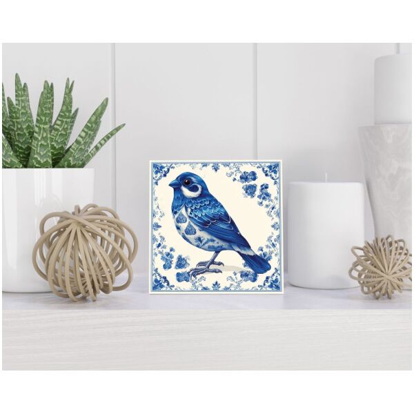 Tegel 15X15 Cm Met Delfts Blauw Cadeau Decoratie | Tegeltjes Met Tekst | Tegeltjes Met Spreuken | Collega | Oma | Opa | Pensioen | Mama | Papa | Vriend Tegel 15x15 cm Delfts blauw