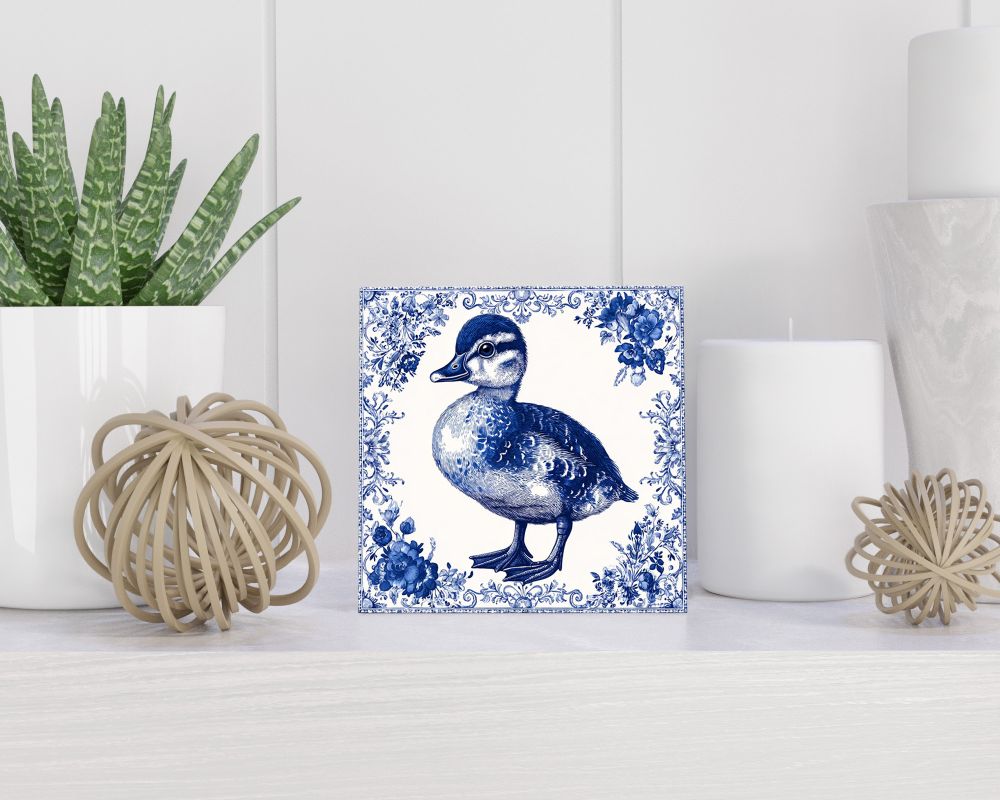Tegel 15X15 Cm Met Delfts Blauw Cadeau Decoratie | Tegeltjes Met Tekst | Tegeltjes Met Spreuken | Collega | Oma | Opa | Pensioen | Mama | Papa | Vriend Tegel 15x15 cm Delfts blauw