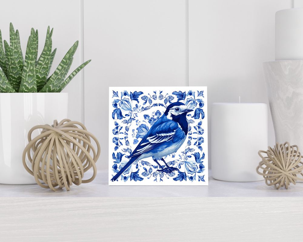 Tegel 15X15 Cm Met Delfts Blauw Cadeau Decoratie | Tegeltjes Met Tekst | Tegeltjes Met Spreuken | Collega | Oma | Opa | Pensioen | Mama | Papa | Vriend Tegel 15x15 cm Delfts blauw