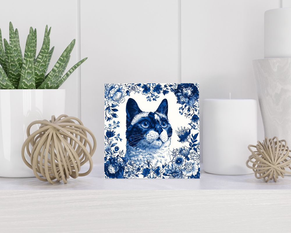 Tegel 15X15 Cm Met Delfts Blauw Cadeau Decoratie | Tegeltjes Met Tekst | Tegeltjes Met Spreuken | Collega | Oma | Opa | Pensioen | Mama | Papa | Vriend Tegel 15x15 cm Delfts blauw