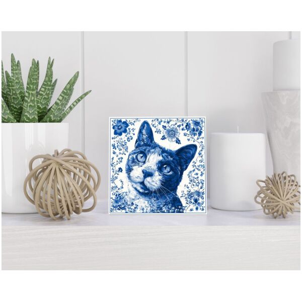 Tegel 15x15 cm Delfts blauw