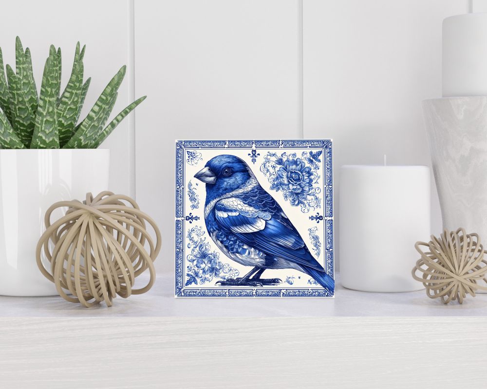 Tegel 15X15 Cm Met Delfts Blauw Cadeau Decoratie | Tegeltjes Met Tekst | Tegeltjes Met Spreuken | Collega | Oma | Opa | Pensioen | Mama | Papa | Vriend Tegel 15x15 cm Delfts blauw
