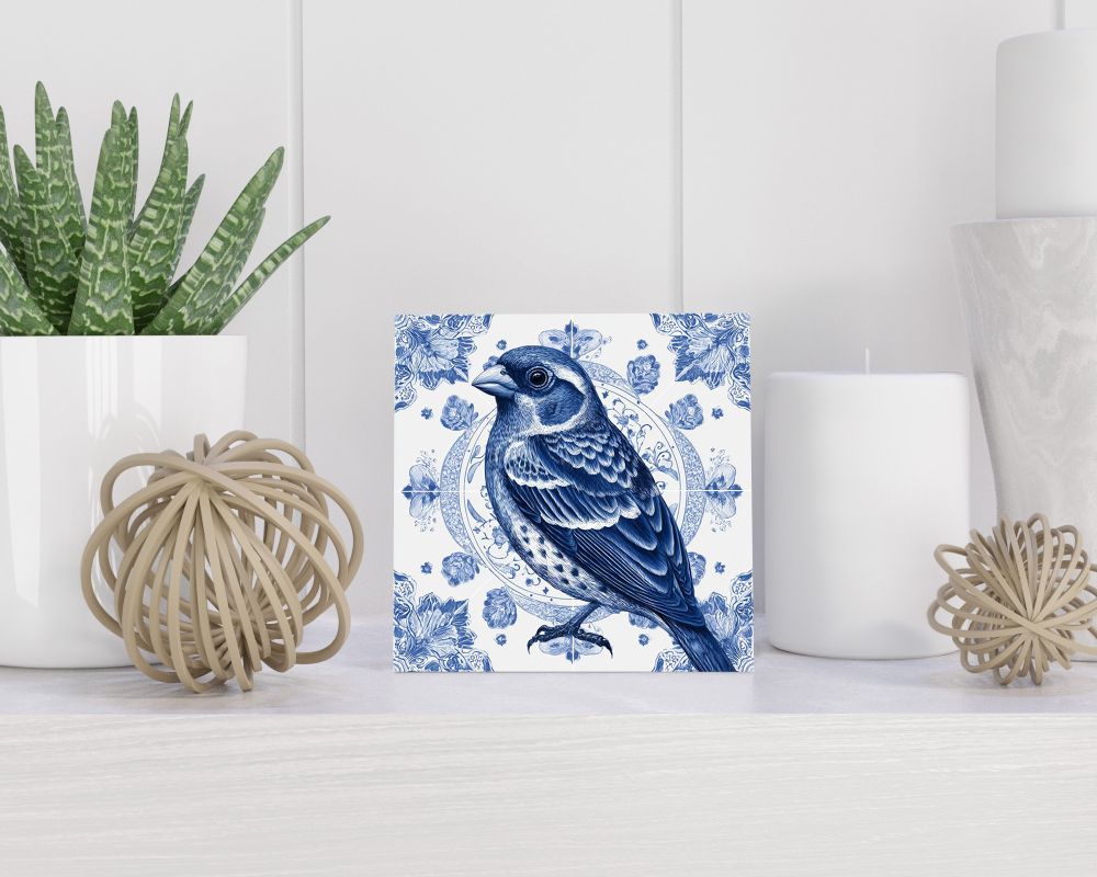 Tegel 15X15 Cm Met Delfts Blauw Cadeau Decoratie | Tegeltjes Met Tekst | Tegeltjes Met Spreuken | Collega | Oma | Opa | Pensioen | Mama | Papa | Vriend Tegel 15x15 cm Delfts blauw