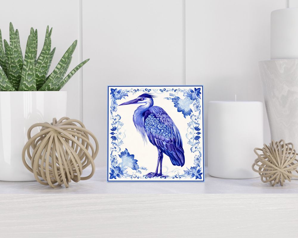 Tegel 15X15 Cm Met Delfts Blauw Cadeau Decoratie | Tegeltjes Met Tekst | Tegeltjes Met Spreuken | Collega | Oma | Opa | Pensioen | Mama | Papa | Vriend Tegel 15x15 cm Delfts blauw