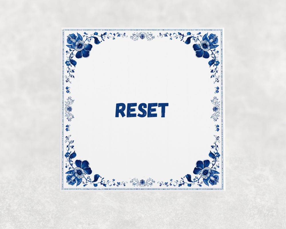 Spreuk Tegel 15X15 Cm Reset Spreuk tegel 15x15cm Reset