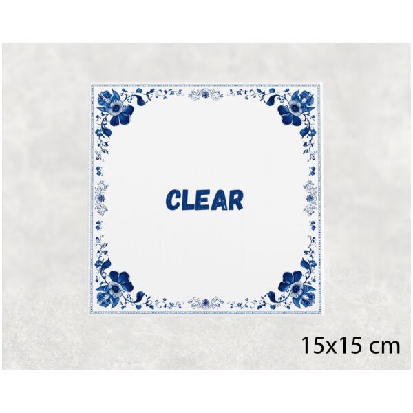 Spreuk Tegel 15X15 Cm Clear Spreuk tegel 15x15cm Clear