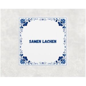 Spreuk tegel 15x15cm Samen lachen ()