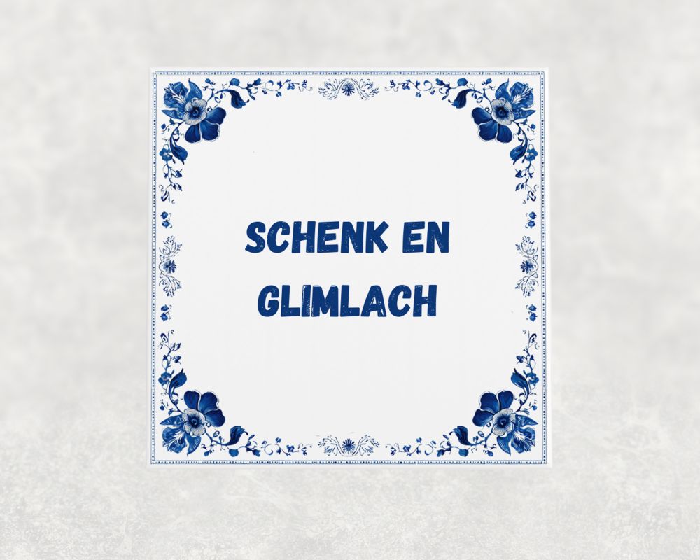 Spreuk Tegel 15X15 Cm Schenk En Glimlach Spreuk tegel 15x15cm Schenk en glimlach