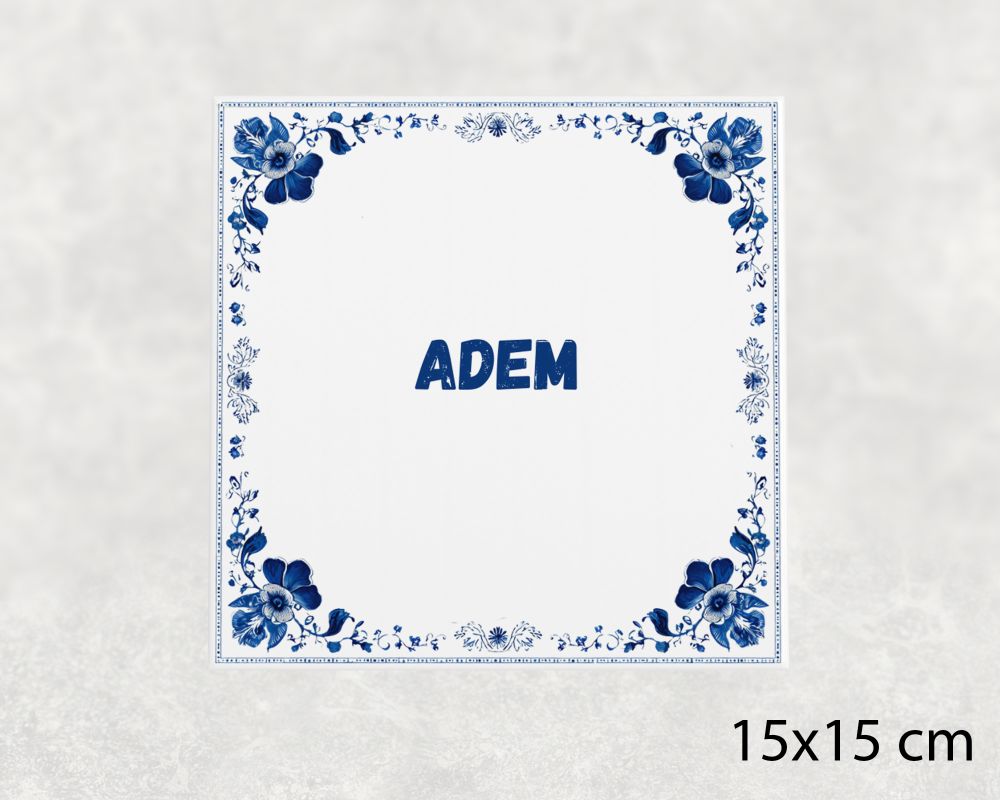 Spreuk Tegel 15X15 Cm Adem Spreuk tegel 15x15cm Adem