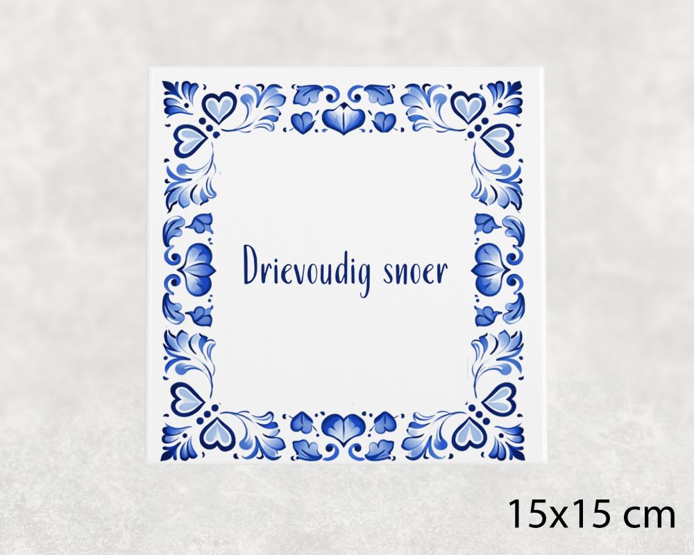 Spreuk Tegel 15X15 Cm Drievoudig Snoer Spreuk tegel 15x15cm Drievoudig snoer