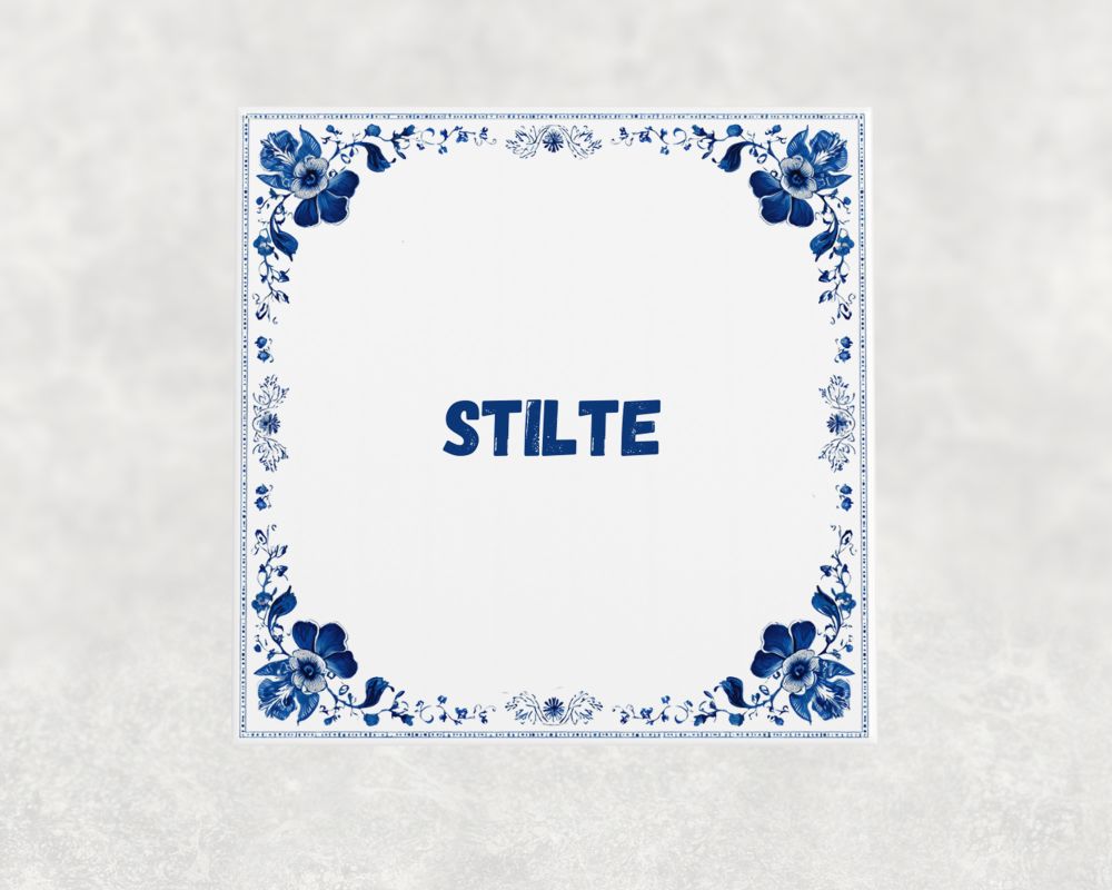 Spreuk Tegel 15X15 Cm Stilte Spreuk tegel 15x15cm Stilte