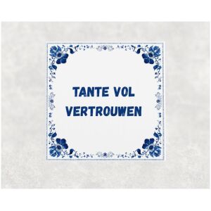 Spreuk tegel 15x15cm Tante vol vertrouwen