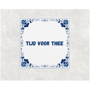 Spreuk tegel 15x15cm Tijd voor thee