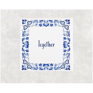 Spreuk tegel 15x15cm Together