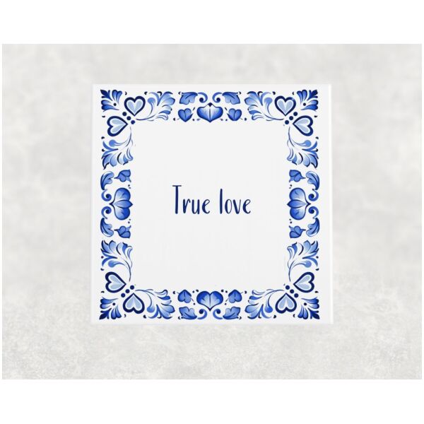 Spreuk Tegel 15X15 Cm True Love Spreuk tegel 15x15cm True love