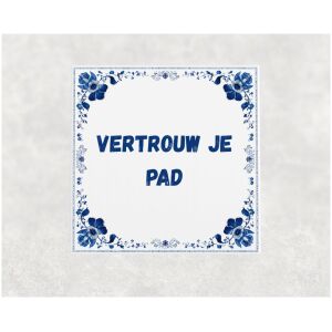 Spreuk tegel 15x15cm Vertrouw je pad