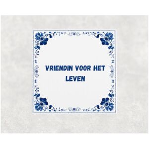 Spreuk tegel 15x15cm Vriendin voor het leven