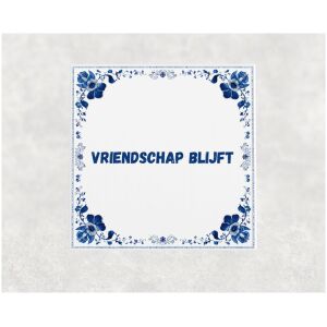Spreuk tegel 15x15cm Vriendschap blijft