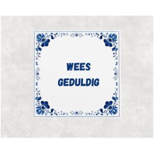 Spreuk tegel 15x15cm Wees geduldig