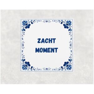 Spreuk tegel 15x15cm Zacht moment