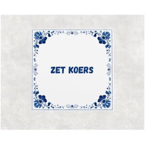 Spreuk tegel 15x15cm Zet koers