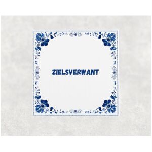 Spreuk tegel 15x15cm Zielsverwant