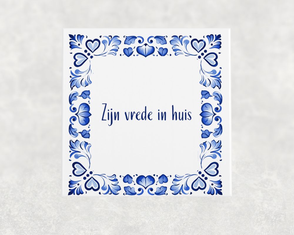 Spreuk Tegel 15X15 Cm Zijn Vrede In Huis Spreuk tegel 15x15cm Zijn vrede in huis